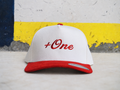 Plus One Hat - cream and red